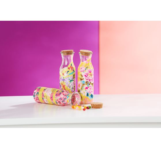 VBS Glass bottles "Milk", set of 3