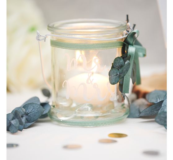 VBS Glass lantern with metal bracket