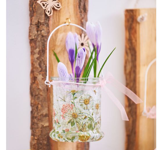 VBS Glass lantern with metal bracket