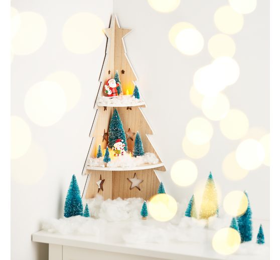 VBS Miniature fir tree, set of 16, snowed