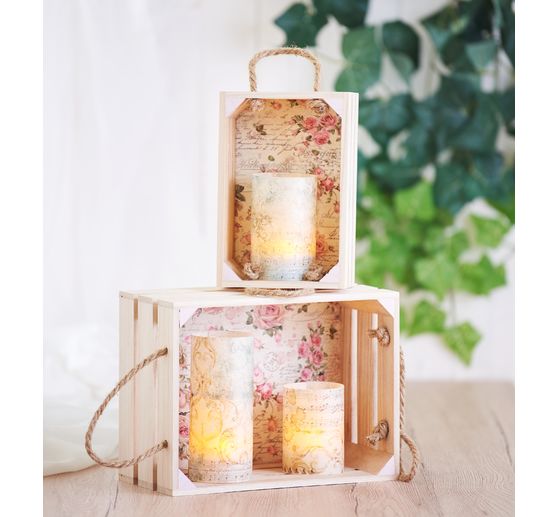 VBS LED tea lights, 4 pcs., with timer