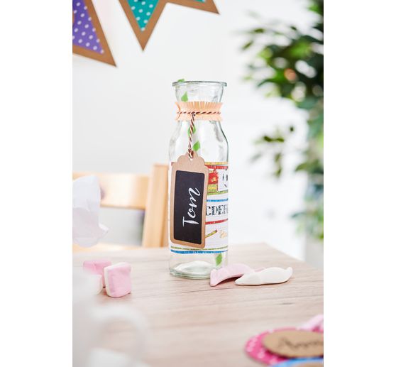 VBS Glass bottles "Milk", set of 3