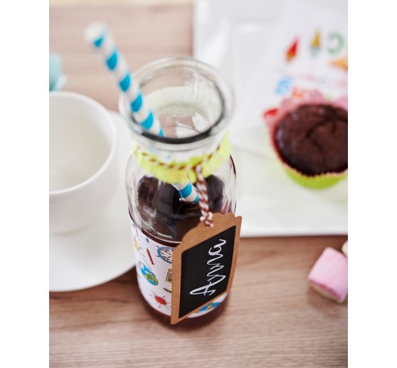 VBS Glass bottles "Milk", set of 3