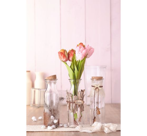 VBS Glass bottles "Milk", set of 3