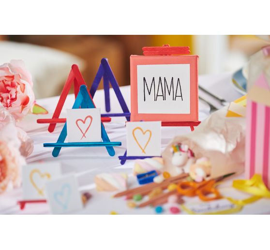 VBS Drewniane szpatułki i okrągłe patyczki "Mega-Set", 300 sztuk