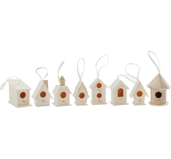 VBS Decorative birdhouses "Minis", set of 8