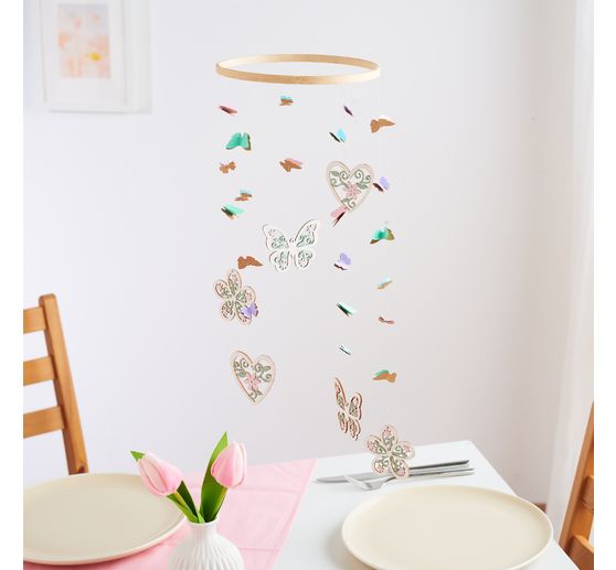 VBS Decoration pendant "Flowers, hearts and butterflies"