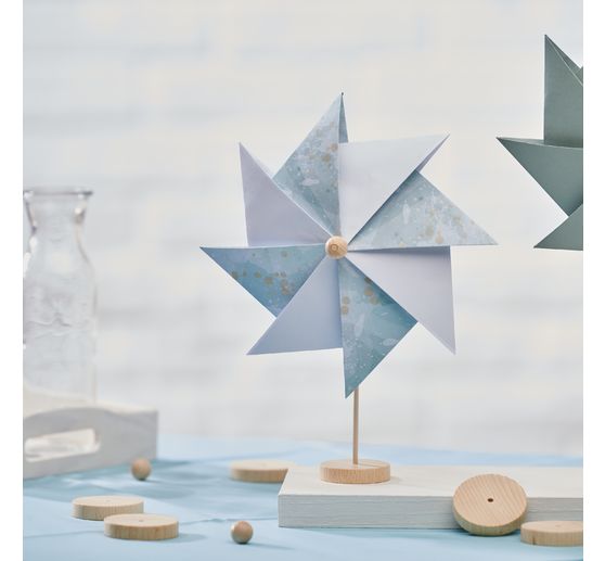 VBS Wooden discs/wheels, Ø 50 x 10 mm, 4 pieces