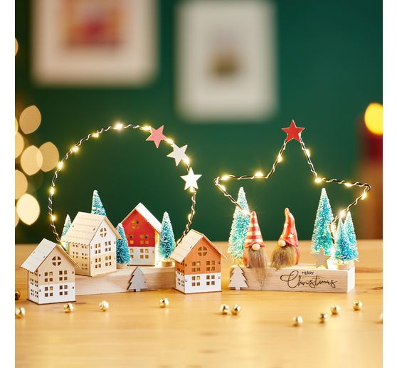 Miniaturowa choinka VBS, zestaw 16 sztuk, pokryta śniegiem