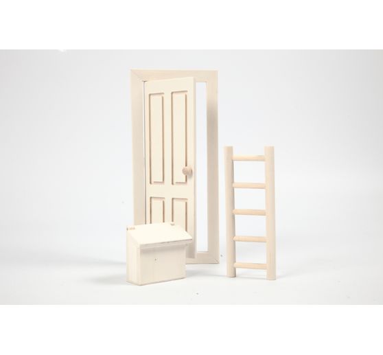 Wróżkowe drzwi i wróżkowe meble, 3-częściowe.