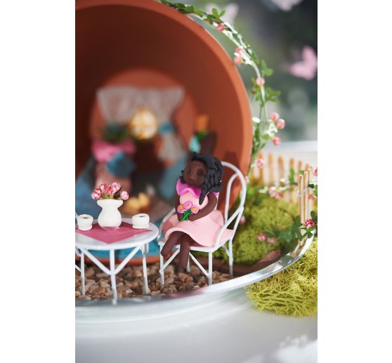 Mini zestaw do siedzenia, 3 sztuki, biały, 2 krzesła+1 stół