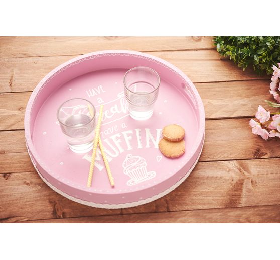 Taca drewniana VBS, okrągła