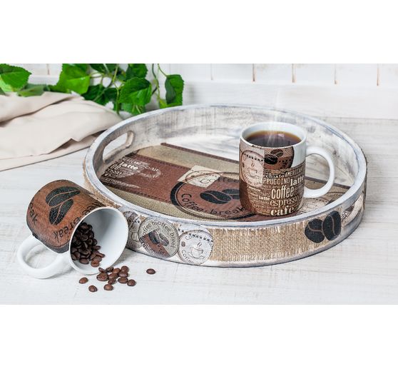 Taca drewniana VBS, okrągła