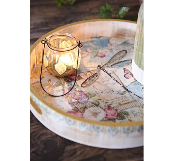 Taca drewniana VBS, okrągła