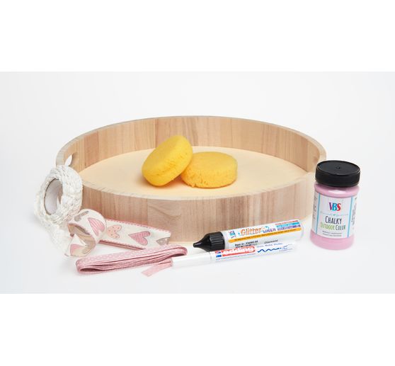 Taca drewniana VBS, okrągła