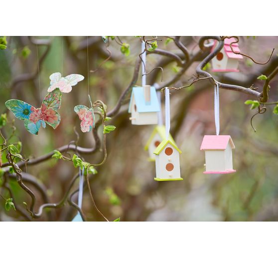 VBS Decorative birdhouses "Minis", set of 8