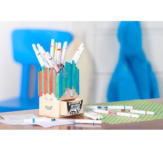 VBS Drewniane szpatułki i okrągłe patyczki "Mega-Set", 300 sztuk