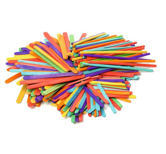 VBS Drewniane szpatułki i okrągłe patyczki "Mega-Set", 300 sztuk