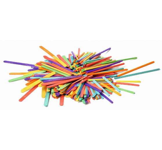 VBS Drewniane szpatułki i okrągłe patyczki "Mega-Set", 300 sztuk