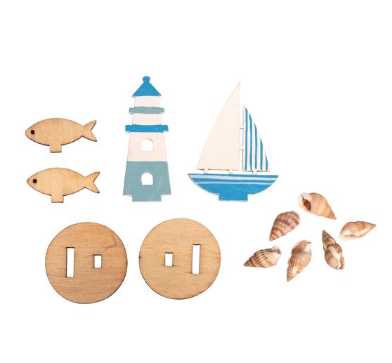 Drewniany "marynistyczny" model do składania