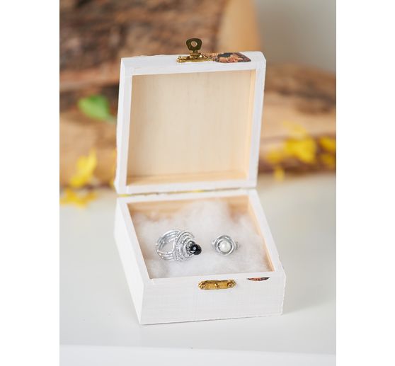 Drewniane pudełko VBS, kwadratowe