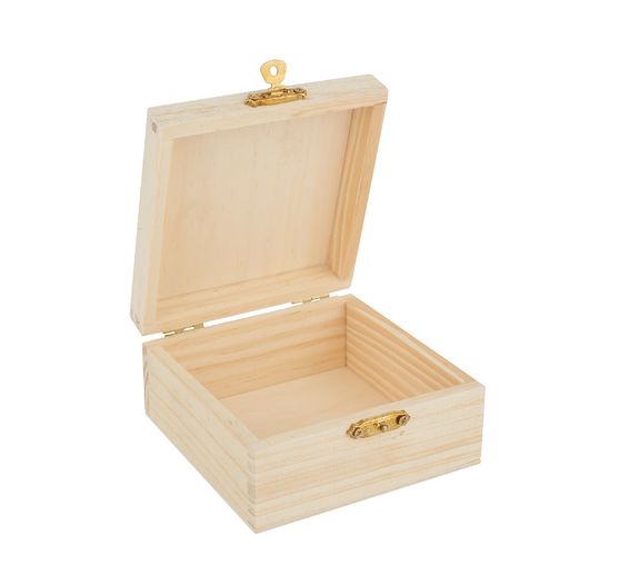 Drewniane pudełko VBS, kwadratowe