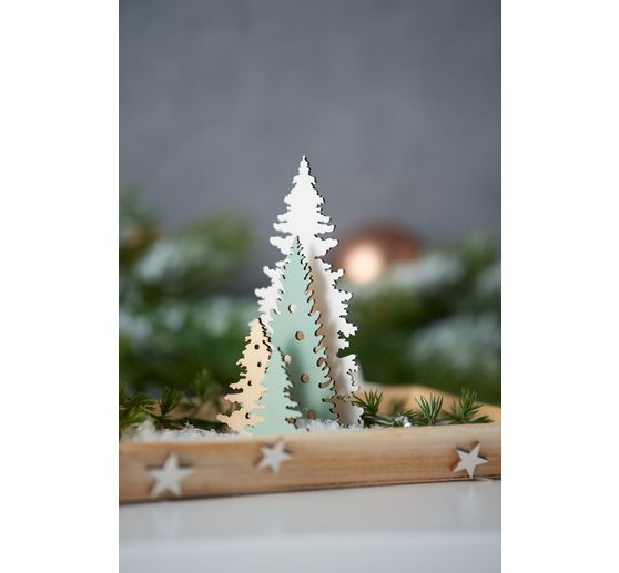 Drewniany model do składania "Trio jodeł", sklejka