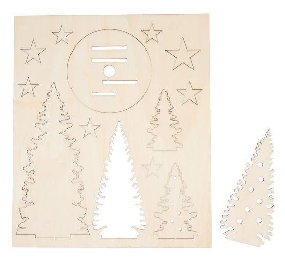 Drewniany model do składania "Trio jodeł", sklejka