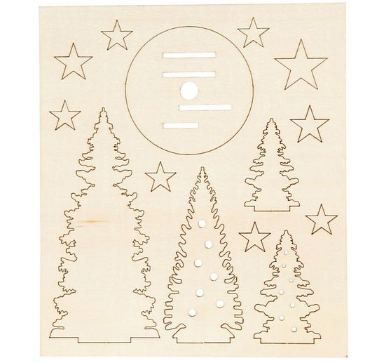 Drewniany model do składania "Trio jodeł", sklejka