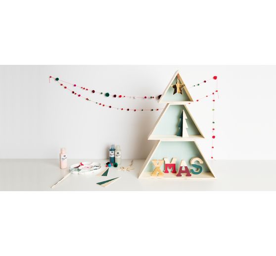 Zestaw drewnianych pudełek na choinkę