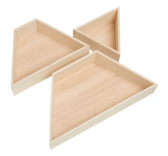 Zestaw drewnianych pudełek na choinkę