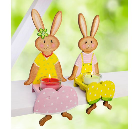 Stołek krawędziowy "Daisy the bunny", drewno MDF