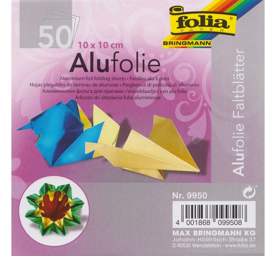 Ulotki aluminiowe, 10 x 10 cm