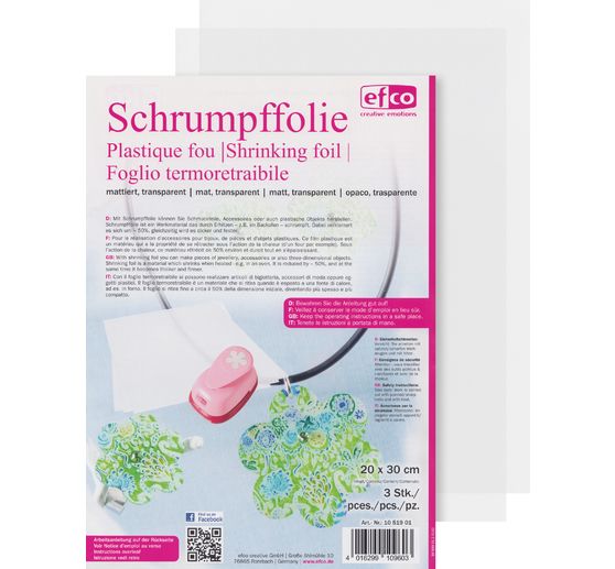 Folia termokurczliwa, 3 arkusze