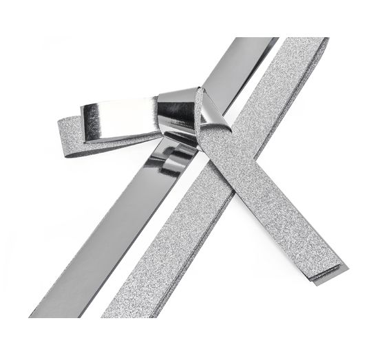 Paski papierowe "Błyszczący, srebrny", 25 mm