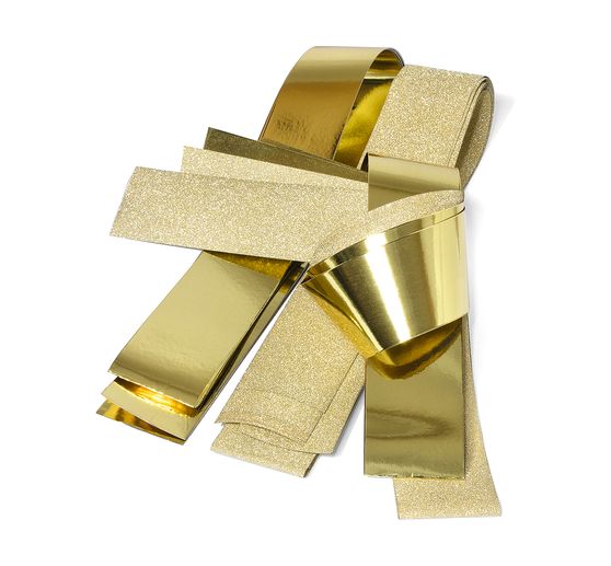 Błyszczące paski papierowe "Błyszczący, złoty", 50 mm