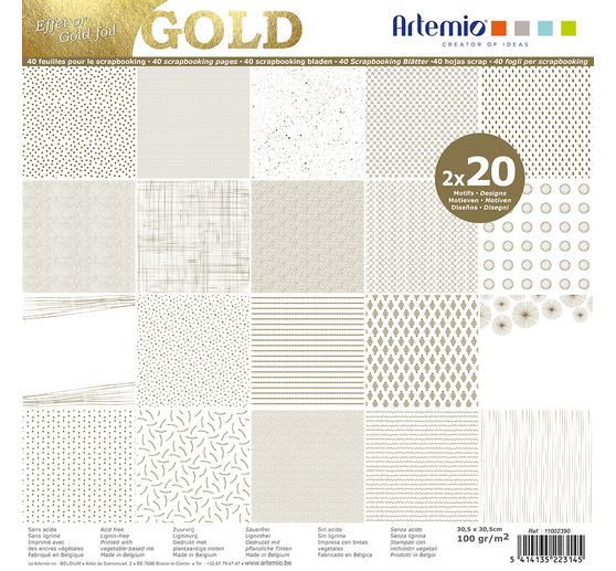 Blok do scrapbookingu "GOLD"