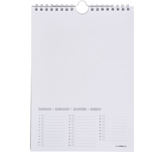 Handicraft permanent calendar, 17 x 24 cm