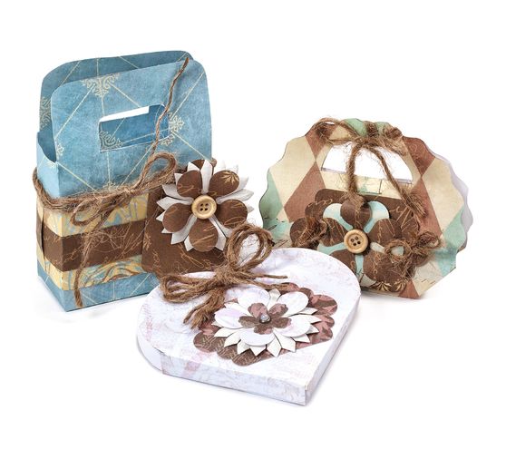 Szablony kreatywne "Bella", zestaw 3, pudełka na prezenty