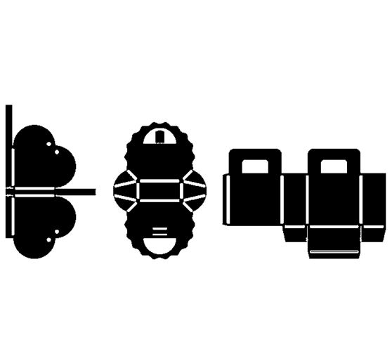 Szablony kreatywne "Bella", zestaw 3, pudełka na prezenty