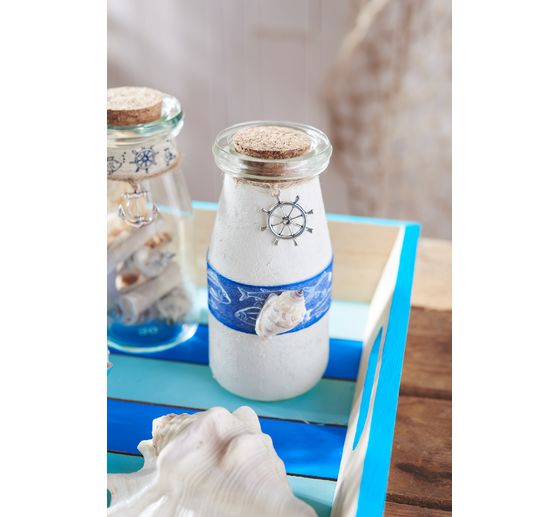 Szklana butelka VBS z korkiem