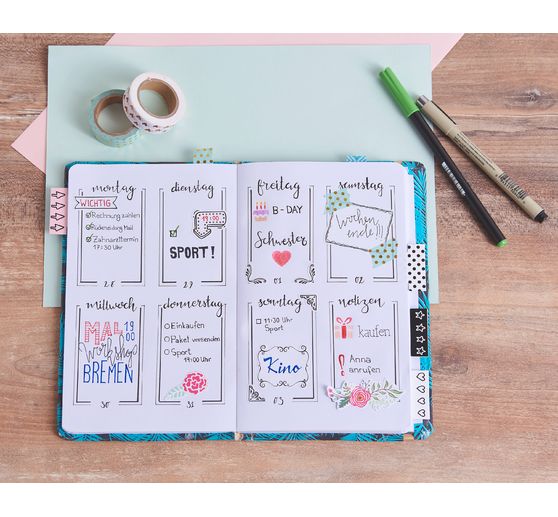 Zestaw taśm washi "Mięta/złota folia"