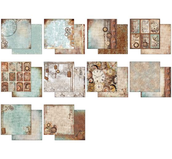 Blok do scrapbookingu "Zgodnie z ruchem wskazówek zegara