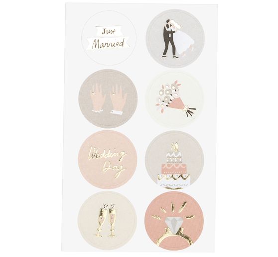 Naklejka "Wedding" ze złotą folią