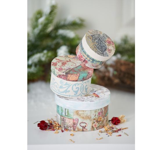 Okrągłe pudełka VBS, zestaw 3 sztuk