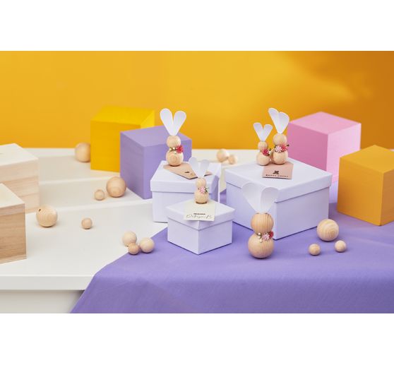 Pudełka tekturowe VBS "Kwadrat", zestaw 12 sztuk