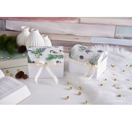 Skrzynie VBS, zestaw 2 sztuk, wykonane z białego kartonu