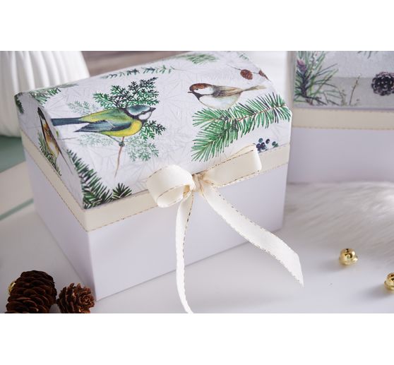 Skrzynie VBS, zestaw 2 sztuk, wykonane z białego kartonu