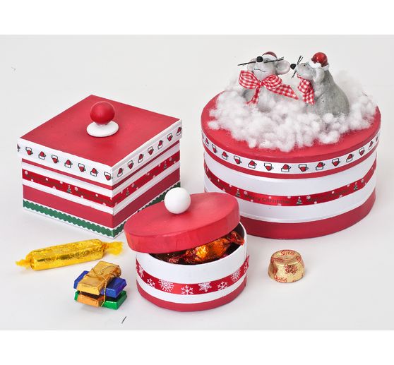 Pudełka tekturowe VBS "Okrągłe", zestaw 12 sztuk