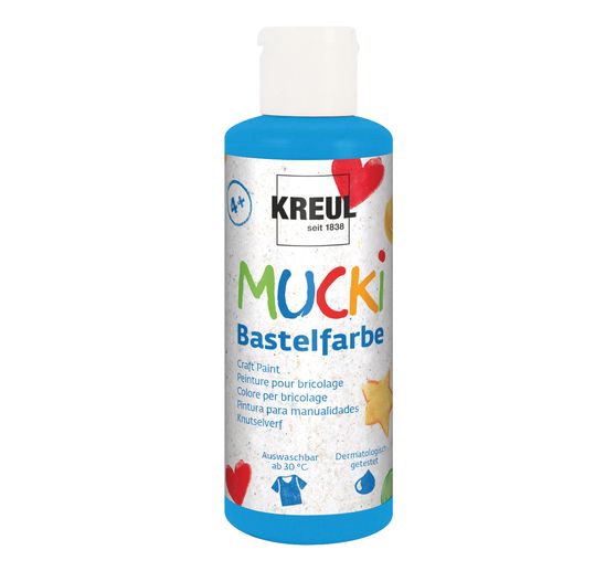 Farba do rękodzieła MUCKI, zestaw 6 sztuk, 80 ml każda
